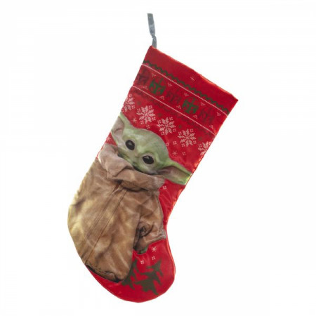 Star Wars The Mandalorian The Child 19" Red Stocking