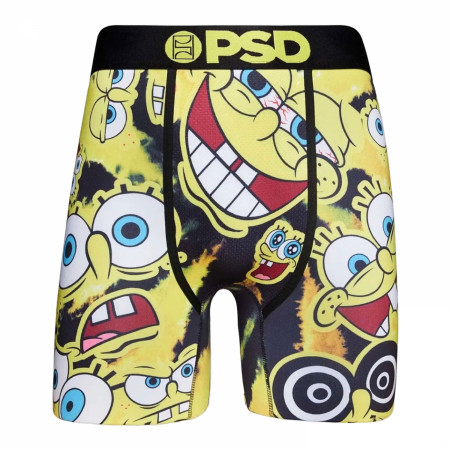 SpongeBob Expressions Tie-Dye PSD Sports Bra