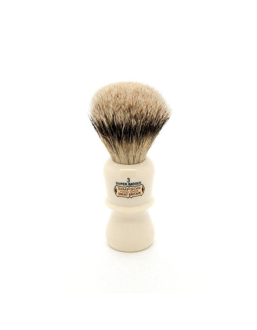 Product image 1 for Simpson Emperor 3 Super Badger Shaving Brush, Ivory