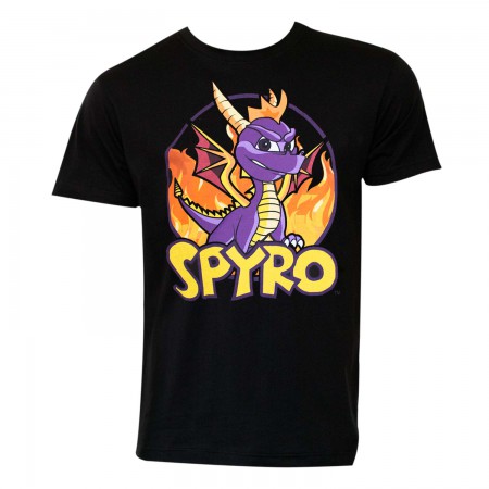 Spyro The Dragon Men's Black T-Shirt