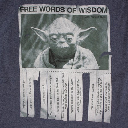 Star Wars Blue Yoda Words Of Wisdom TShirt