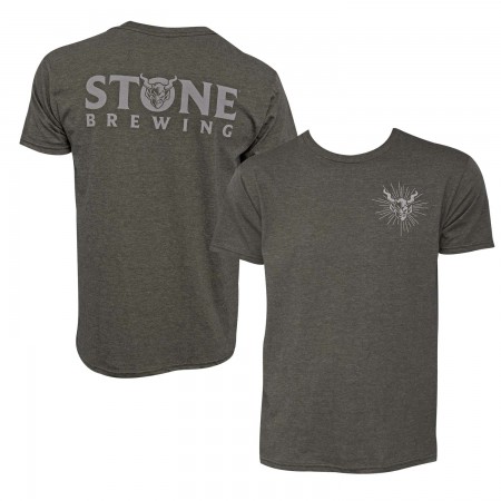 Stone Brewing Gargoyle Logo Olive Green Men's T-Shirt