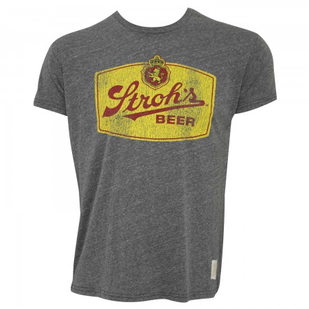 Stroh's Men's Grey Retro T-Shirt