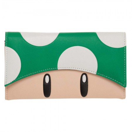 Super Mario Bros. Green Mushroom Flap Wallet