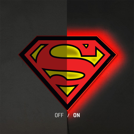 Superman Symbol Illuminated Wall Art