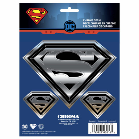 Superman Symbol Chrome Car Sticker