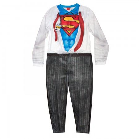 Superman Clark Kent Pajama Union Suit Men's Costume