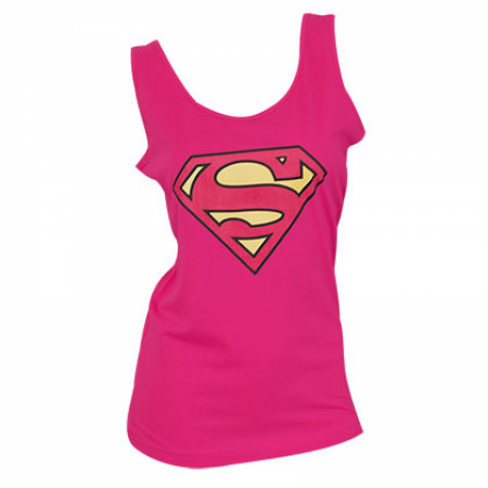 Superman Logo Women's Pink Tank Top