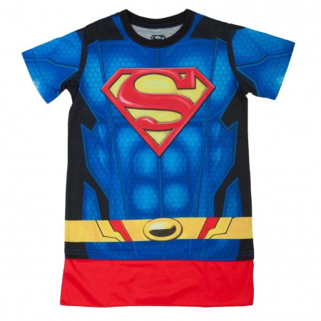Superman Sublimated Youth Costume Tee Shirt