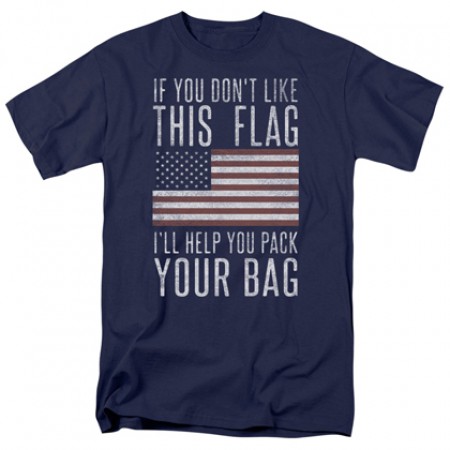 Patriotic Pack Your Bags Navy Blue Tshirt