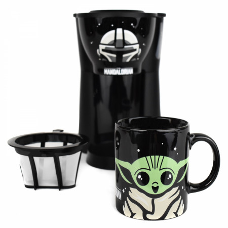 The Mandalorian Single Cup Coffee Maker with Mug