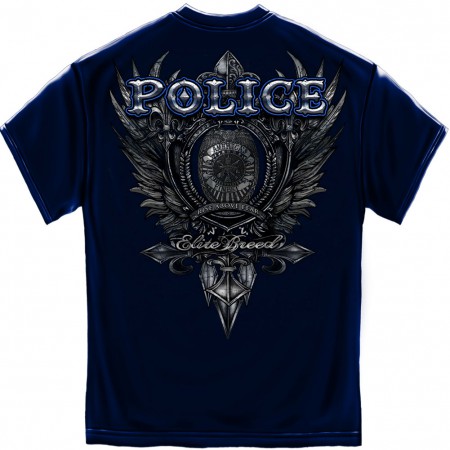 Police Rise Above Fear Foil Blue T-Shirt