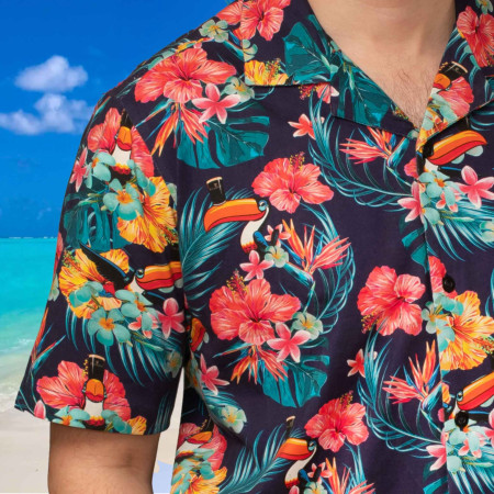 Guinness Toucan Floral Hawaiian Shirt