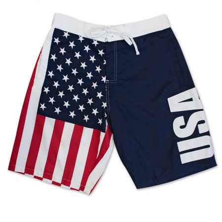 Red, White And Blue Men's USA Board Shorts