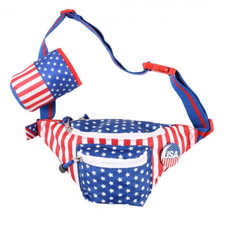 USA Fanny Pack With Beer Holster