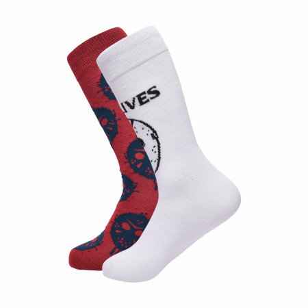Friday The 13th Run and Hide 2-Pairs of Crew Socks