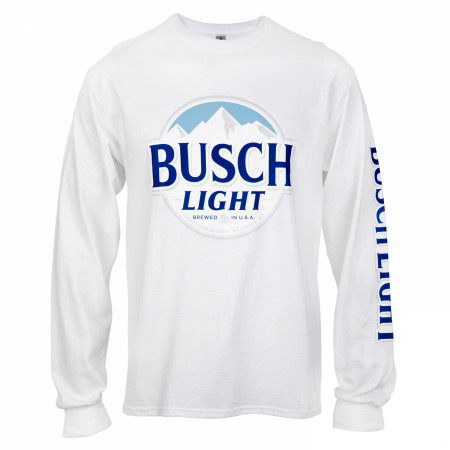 Busch Light Logo White Long Sleeve Shirt
