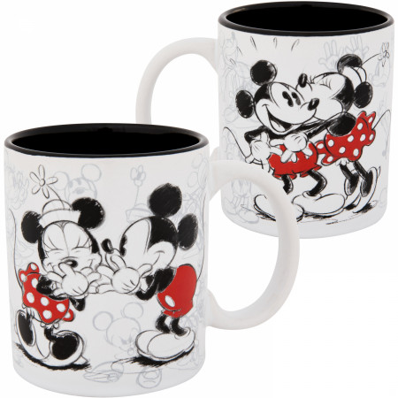 Mickey and Minnie Mouse Kissy Sketch 11oz. Mug