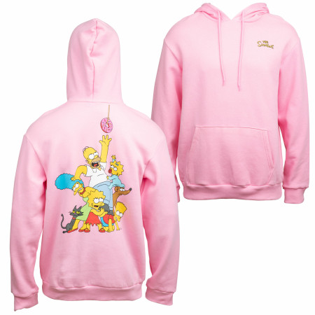 The Simpsons Text Print Hoodie With Family Members Back Print