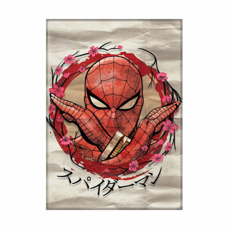 Spider-Man Japanese Text Carded Magnet