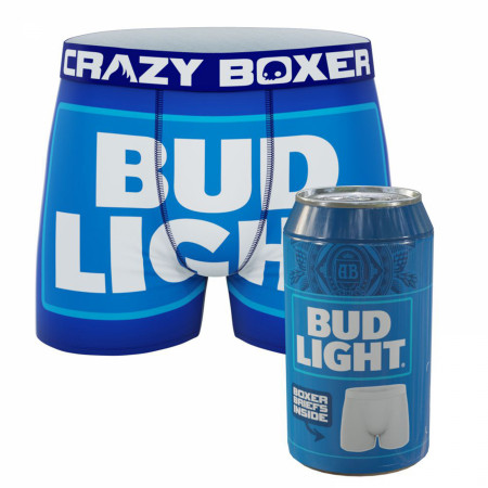 Crazy Boxers Bud Light Big Logo Boxer Briefs in Can