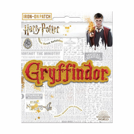 Harry Potter Gryffindor Text Iron On Patch