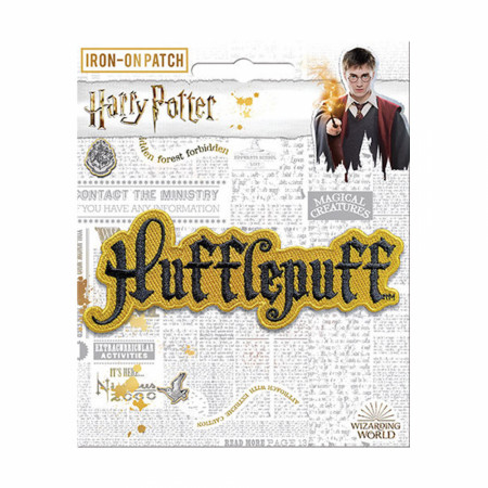 Harry Potter Hufflepuff Text Iron On Patch