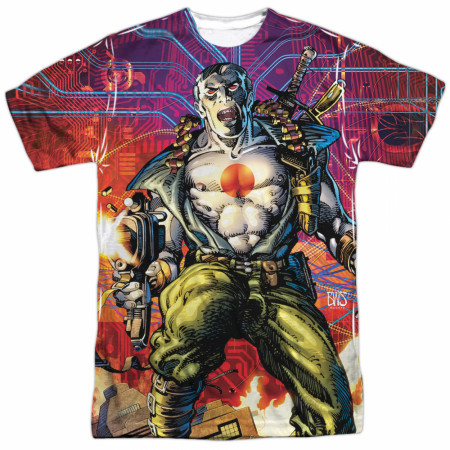 Bloodshot Cyber War Front and Back Print T-Shirt