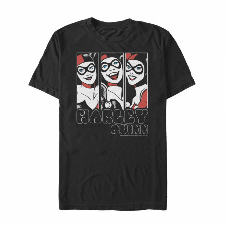 Harley Quinn Expressions Black T-Shirt