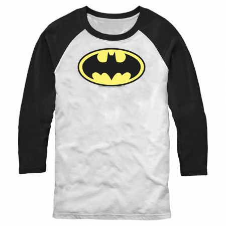 Batman Symbol 3/4 Sleeve Raglan Baseball T-Shirt