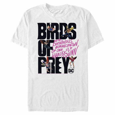 Birds of Prey Harley Quinn Girl Gang Logo White T-Shirt