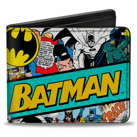 Batman Comic Book Panels Collage Bi-Fold Wallet