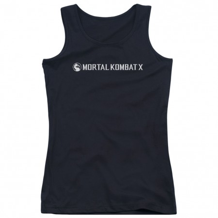 Mortal Kombat X Horizontal Logo Black Juniors Tank Top