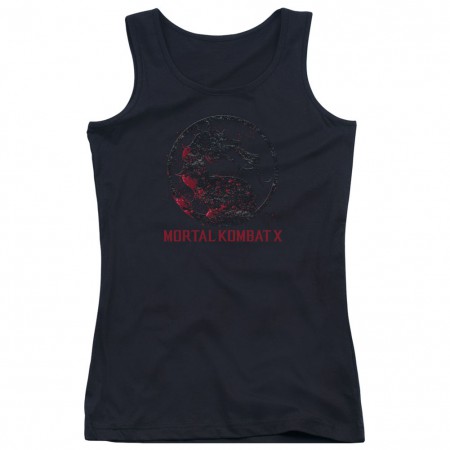 Mortal Kombat X Bloody Seal Black Juniors Tank Top