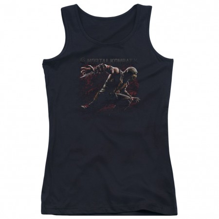 Mortal Kombat X Scorpion Lunge Black Juniors Tank Top