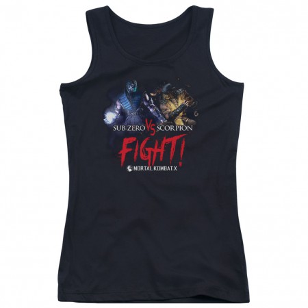 Mortal Kombat X Fight Black Juniors Tank Top