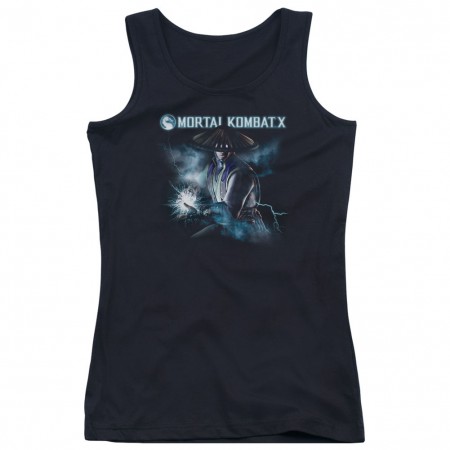 Mortal Kombat X Raiden Black Juniors Tank Top