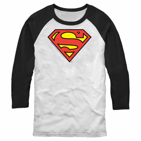 Superman Classic Logo 3/4 Sleeve Raglan T-Shirt