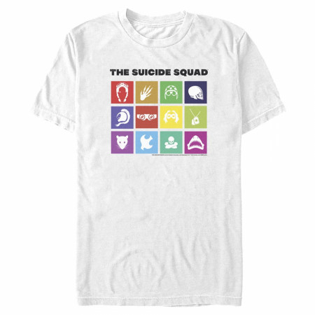 The Suicide Squad Multi-Color Character Icons Men's T-Shirt