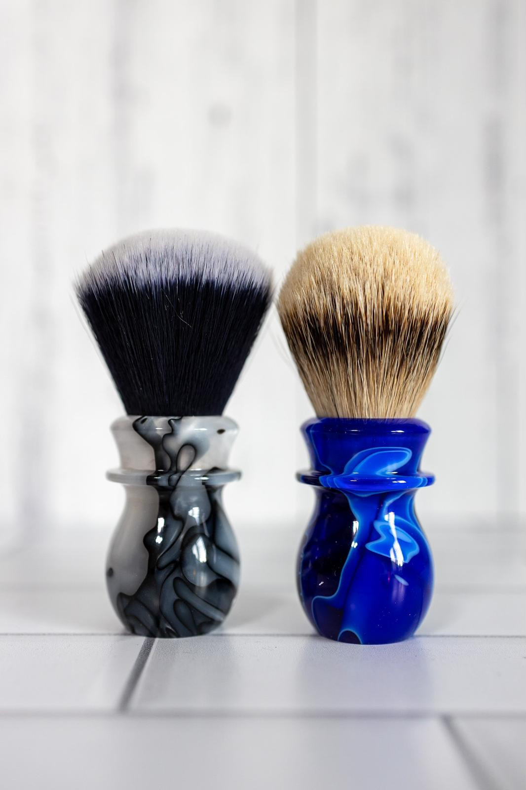 Product image 4 for WCS Marble Collection Shaving Brush, Admiral Blue