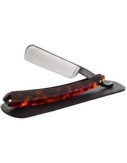 Product image 1 for WCS Red Tortoise Shell Straight Razor, 5/8 Carbon Steel