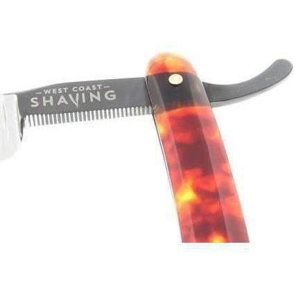 Product image 2 for WCS Red Tortoise Shell Straight Razor, 5/8 Carbon Steel