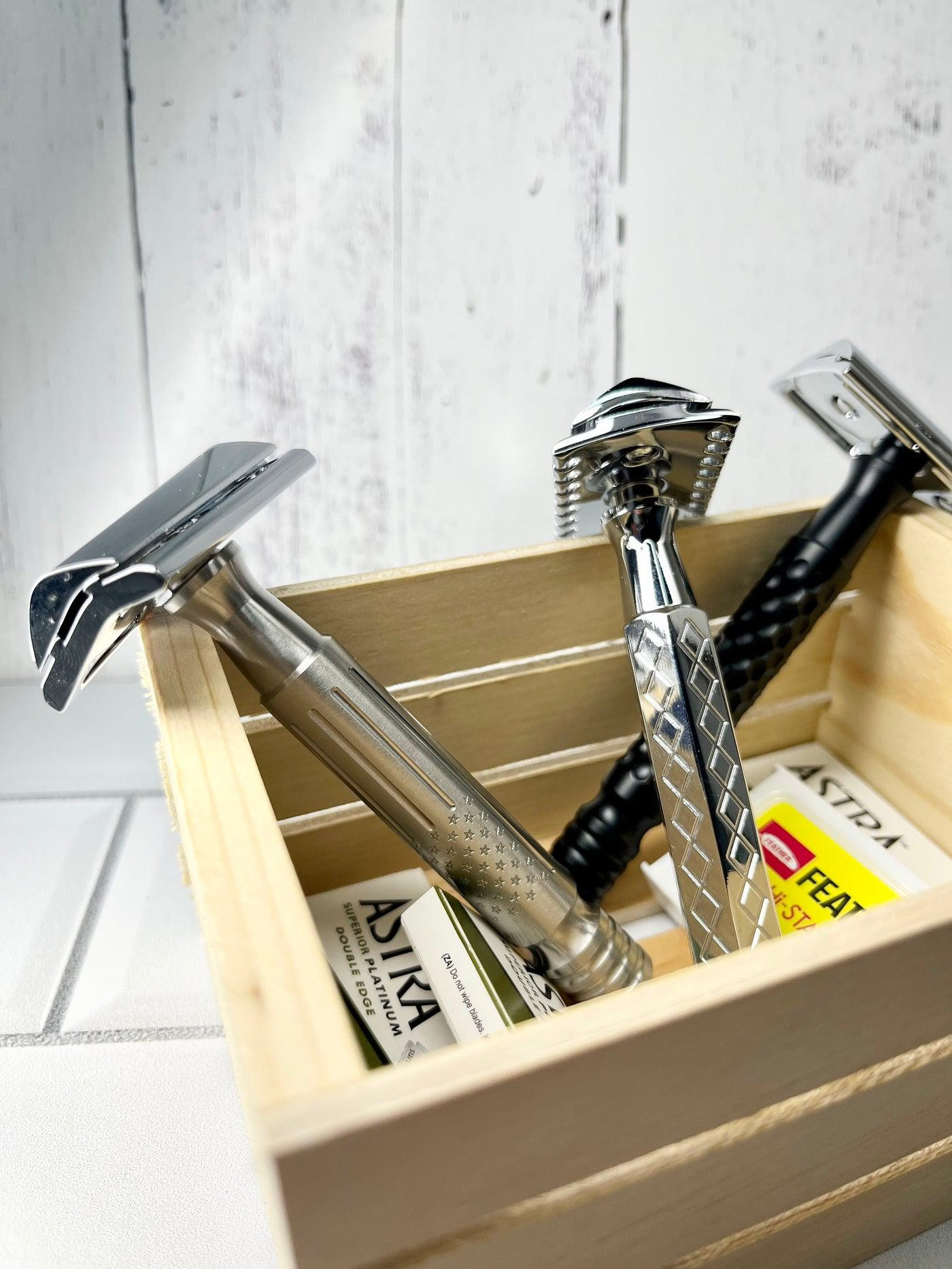 Product image 4 for WCS Slant Safety Razor Head with Charcoal Goods Design
