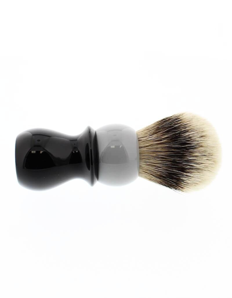 Product image 3 for WCS Two-Tone Tall Silvertip Shaving Brush, Grey & Black