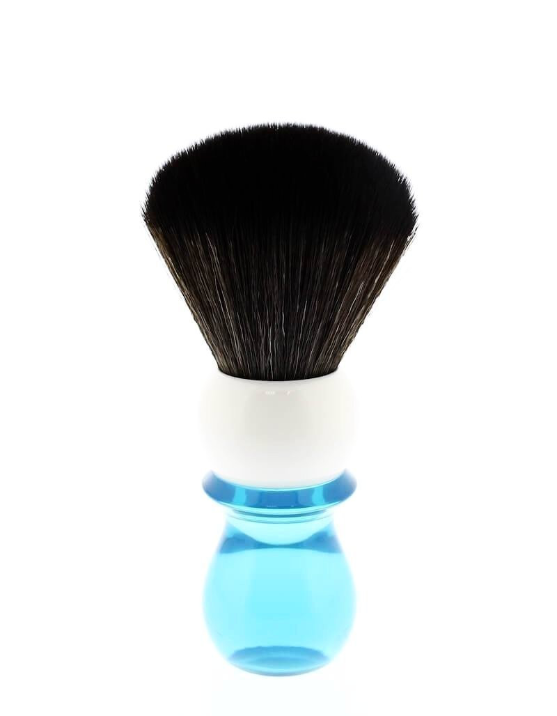 Product image 1 for WCS Two-Tone Tall Synthetic Shaving Brush, Blue & White