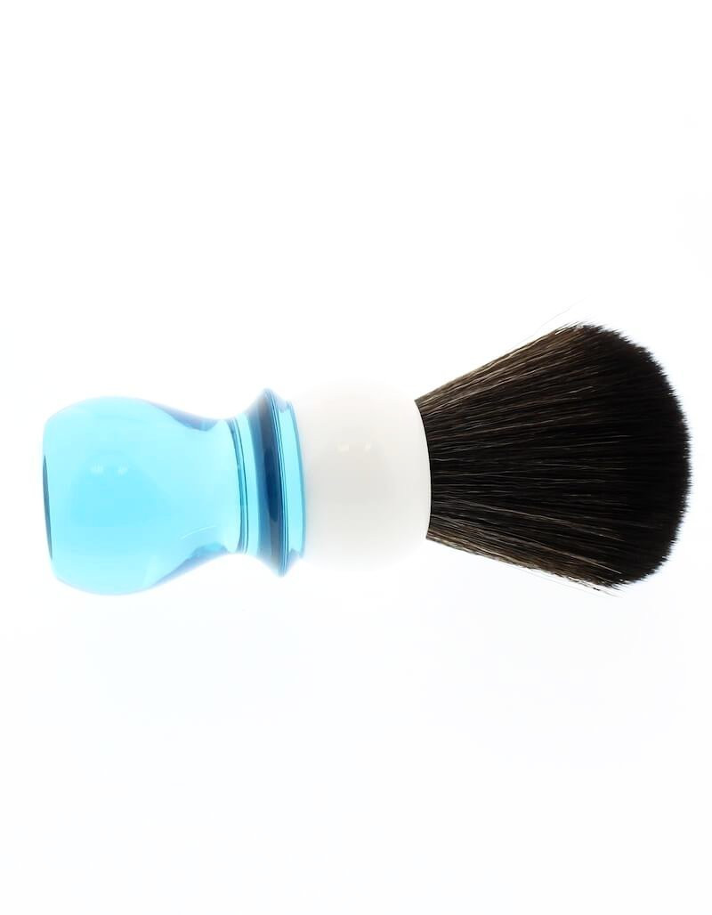 Product image 3 for WCS Two-Tone Tall Synthetic Shaving Brush, Blue & White