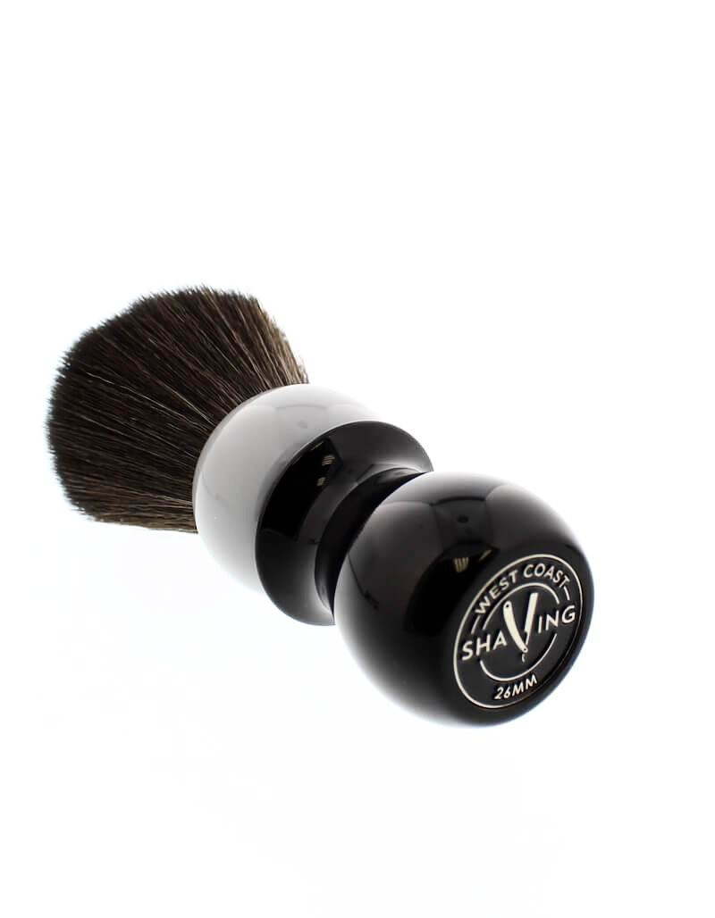 Product image 2 for WCS Two-Tone Tall Synthetic Shaving Brush, Grey & Black