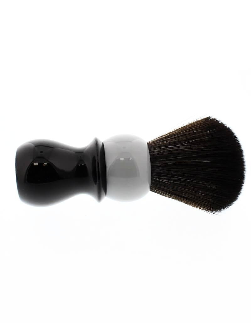 Product image 3 for WCS Two-Tone Tall Synthetic Shaving Brush, Grey & Black