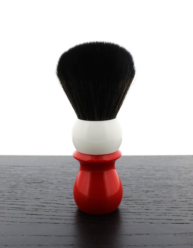 WCS Two-Tone Tall Synthetic Shaving Brush, Red & White