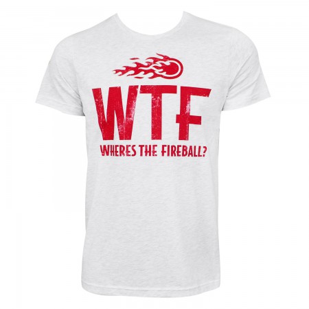 Fireball Whisky WTF Logo Heather Grey Tee Shirt